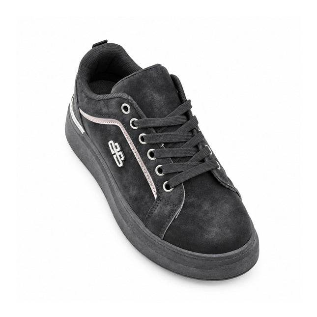 Pantofi Sport De Dama,Din Piele ecologica intoarsa,D1516,Negru
