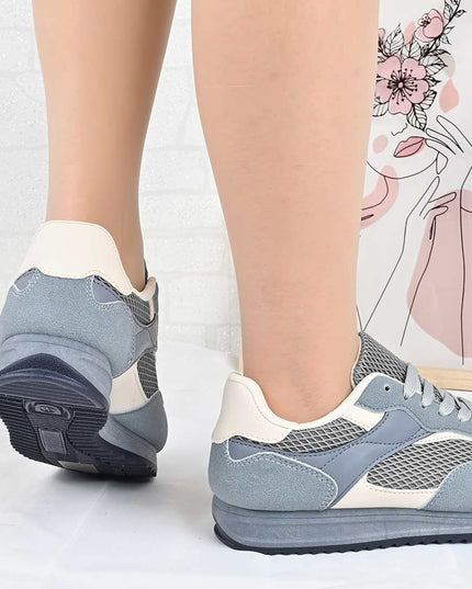 Pantofi Sport De Dama din material textil, D1495 - Albastru