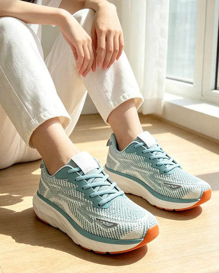 Pantofi sport de dama 0145, usori, din material textil - Verde