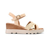 Sandale de Dama,Cu platforma,Din Piele Ecologica,SA95,Bej
