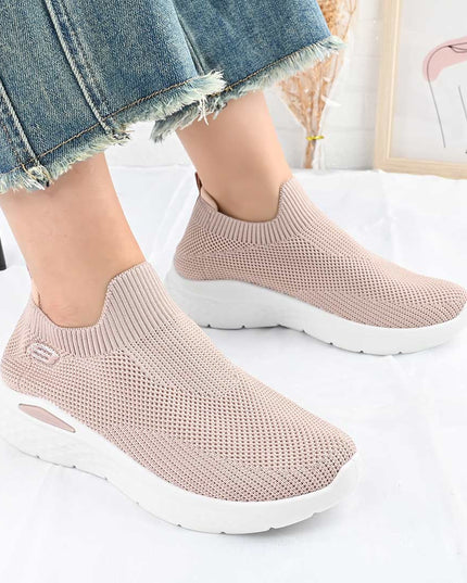 Pantofi sport De dama din material textil, D1402 - Roz