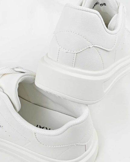 Pantofi sport de barbati din piele ecologica, B4072 - Alb