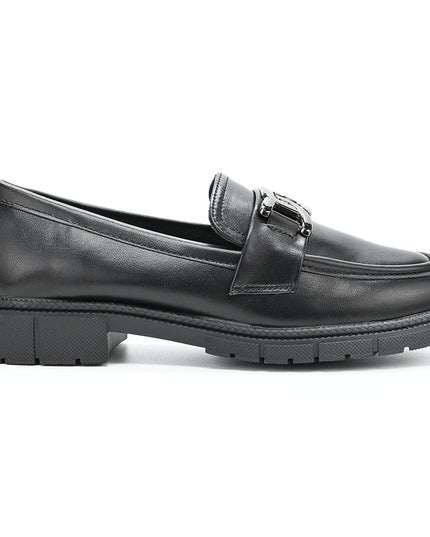 Pantofi casual de dama din piele ecologica, P1237 - Negru
