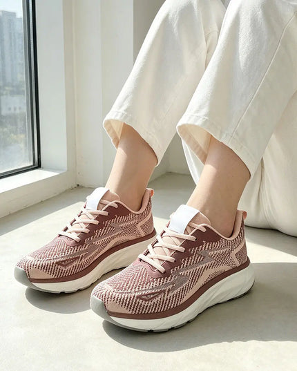 Pantofi sport de dama 0145, usori, din material textil - Visiniu