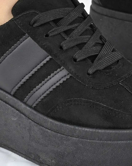 Pantofi Sport De Dama din Piele ecologica, D1482 - Negru