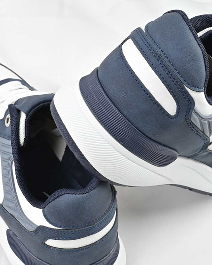 Pantofi sport de barbati din piele ecologica, B4070 - Albastru inchis