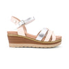 Sandale de dama,Cu platforma,Din Piele Ecologica,SA64,Bej