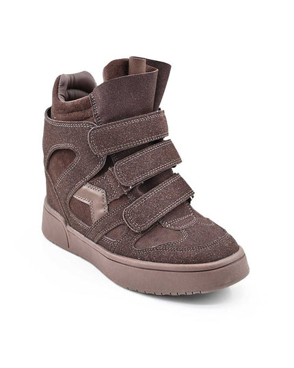 Pantofi Sport De Dama,Cu platforma,Din Piele ecologica intoarsa,D1512,Maro