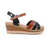 Sandale de dama,Cu platforma,Din Piele Ecologica,SA64,Negru