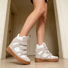 Pantofi Sport De Dama,Cu platforma,Din Piele ecologica intoarsa,D1512,Alb