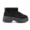 Cizme de dama,tip Ugg,Din piele ecologica intoarsa,imblanite,CD1052,Negru
