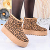 Cizme de dama,tip Ugg,Din Piele ecologica,imblanite,CD1041,Leopard