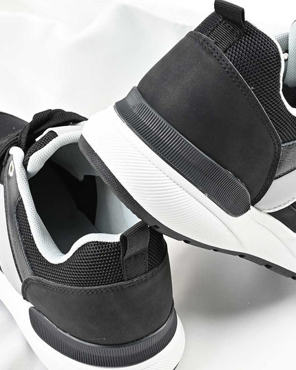 Pantofi sport de barbati cu inseretii din plasa, B4055 - Negru