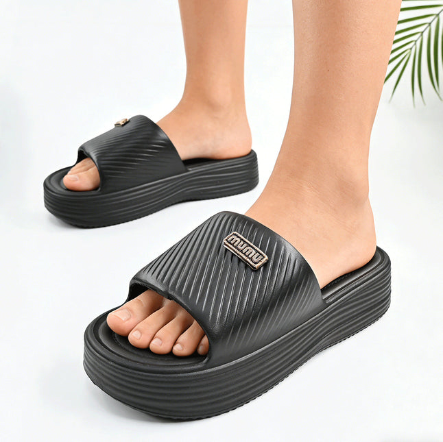 Papuci de Dama din spuma, PD1095 - Negru