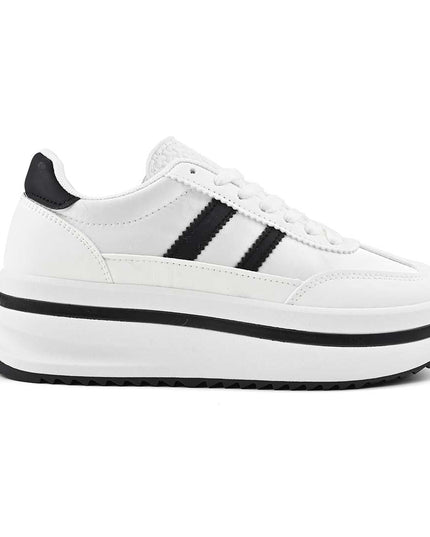 Pantofi Sport De Dama din material textil, D1494 - Alb