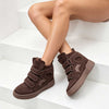 Pantofi Sport De Dama,Cu platforma,Din Piele ecologica intoarsa,D1512,Maro