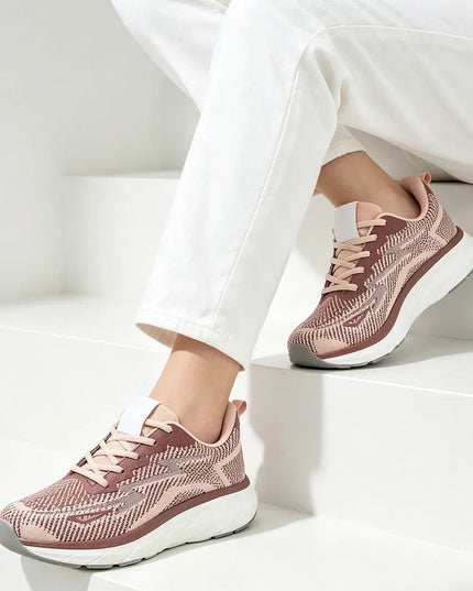 Pantofi sport de dama 0145, usori, din material textil - Visiniu