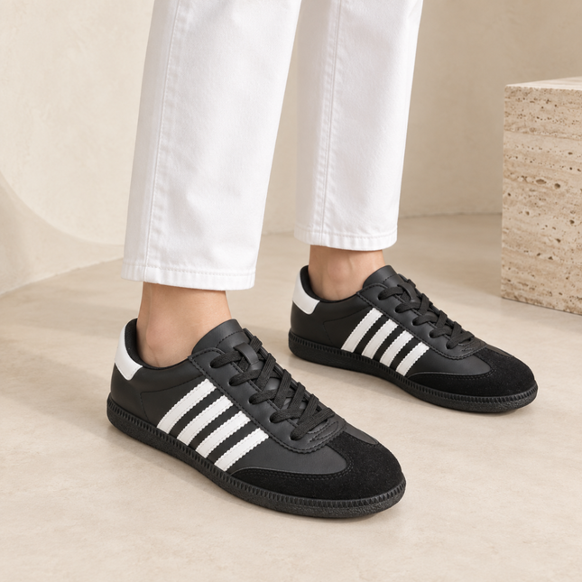 Pantofi sport de dama,D1303,Din piele ecologica,Negru