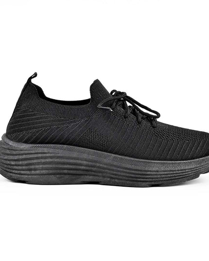 Pantofi Sport De Dama din material textil, D1491 - Negru