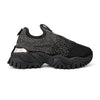 Pantofi Sport De Dama,Cu Material textil si Strasuri,D1441,Negru cu Argintiu