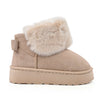 Cizme de dama,tip Ugg,Din piele ecologica intoarsa,imblanite,CD1056,Bej