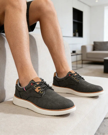 Pantofi casual de barbati,Din material denim,1298,Negru OEM