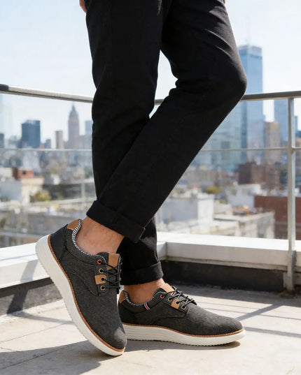 Pantofi casual de barbati,Din material denim,1298,Negru OEM