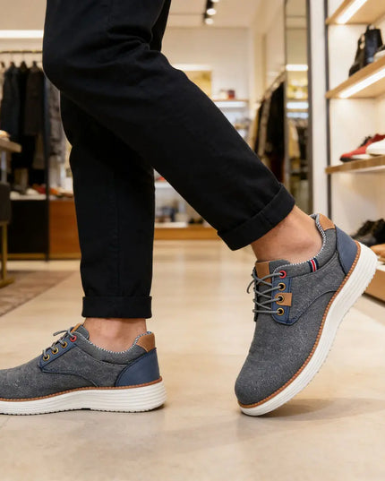 Pantofi casual de barbati,Din material denim,1298,Albastru OEM