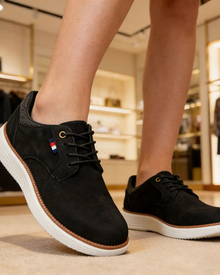 Pantofi casual de barbati,Din material denim,1299,Negru OEM