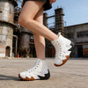 Tenisi inalti de dama, cu talpa flatform,1269,Alb