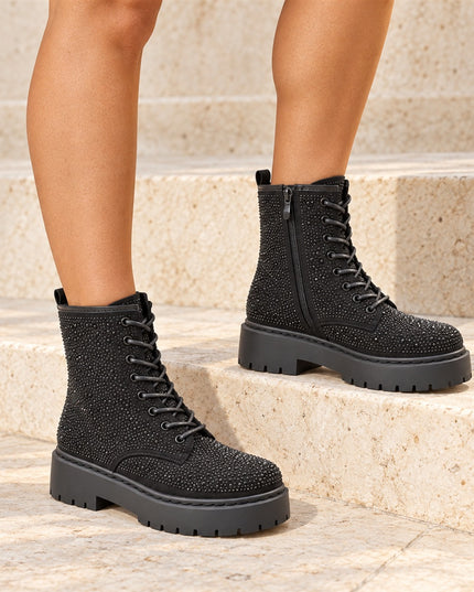 Ghete de dama,Din Piele Ecologica,cu interior imblanit,GD1137,Negru