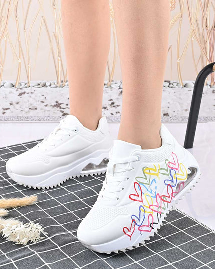 Pantofi Sport De Dama,Din Piele Ecologica,D1430.Alb