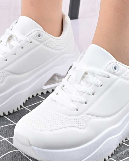 Pantofi Sport De Dama,Din Piele Ecologica,D1429.Alb
