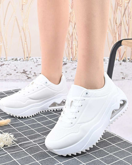 Pantofi Sport De Dama,Din Piele Ecologica,D1429.Alb