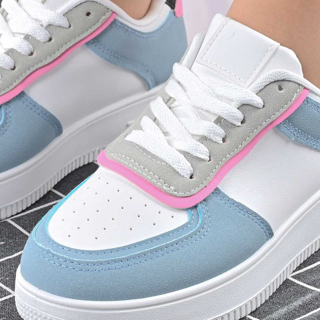 Pantofi Sport De Dama,Din piele ecologica,D1423,Albastru