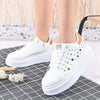 Pantofi Sport De Dama,Cu platforma,Din piele ecologica,D1419,Alb