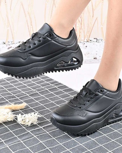 Pantofi Sport De Dama,Din Piele Ecologica,D1429.Negru