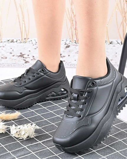Pantofi Sport De Dama,Din Piele Ecologica,D1429.Negru