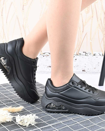 Pantofi Sport De Dama,Din Piele Ecologica,D1429.Negru