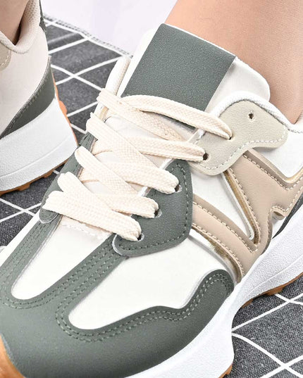 Pantofi Sport De Dama,Din Piele Ecologica Intoarsa,D1434,Verde
