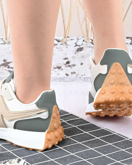 Pantofi Sport De Dama,Din Piele Ecologica Intoarsa,D1434,Verde