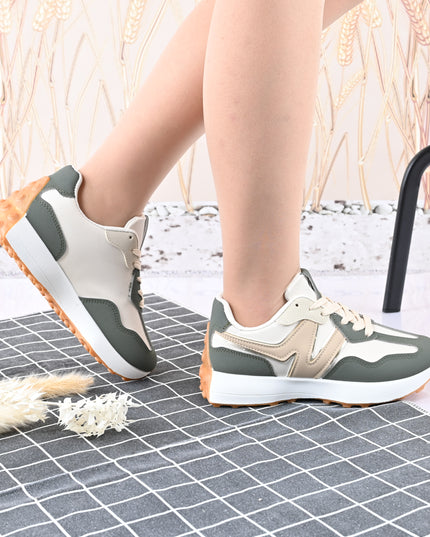 Pantofi Sport De Dama,Din Piele Ecologica Intoarsa,D1434,Verde