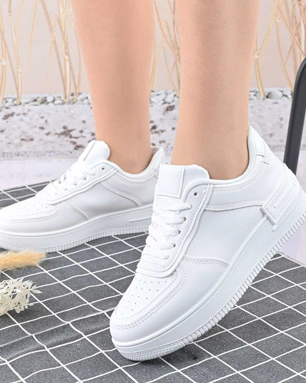 Pantofi Sport De Dama,Din piele ecologica,D1423,Alb