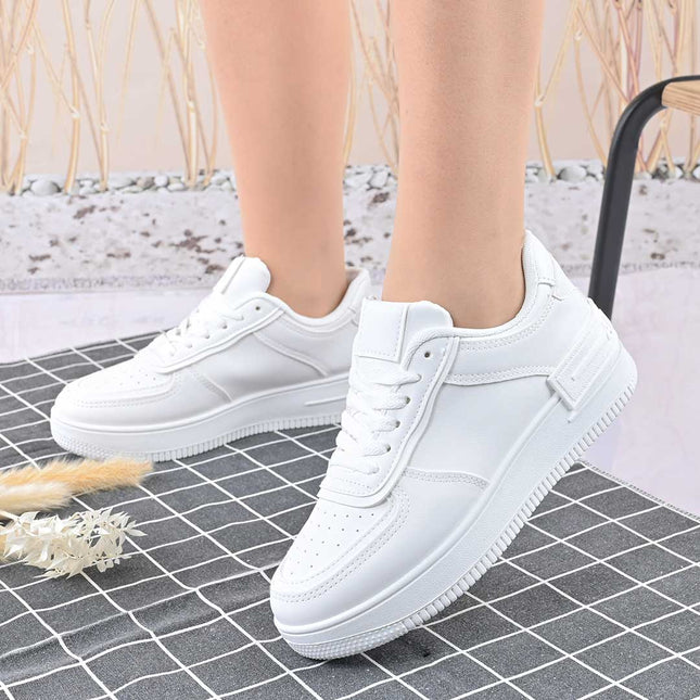 Pantofi Sport De Dama,Din piele ecologica,D1423,Alb