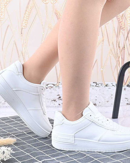 Pantofi Sport De Dama,Din piele ecologica,D1423,Alb