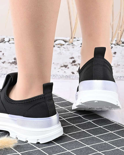 Pantofi Sport De Dama,Din Material Textil,D1427,Negru