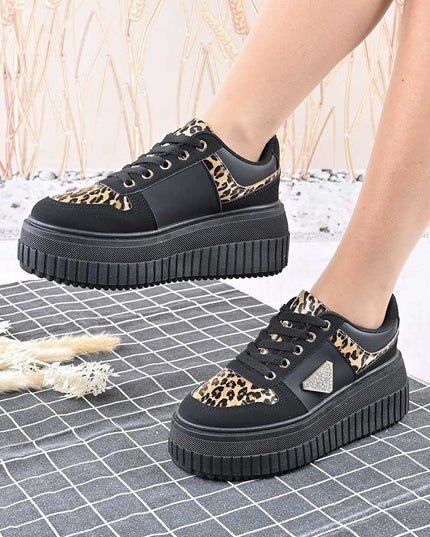 Pantofi Sport De Dama,Din Piele Ecologica,D1431,Negru