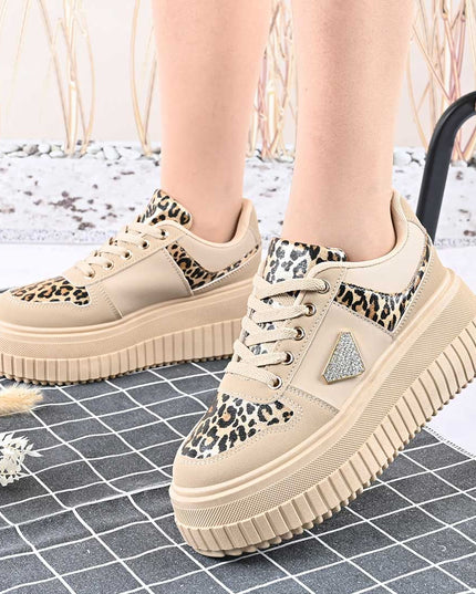 Pantofi Sport De Dama,Din Piele Ecologica,D1431,Kaki