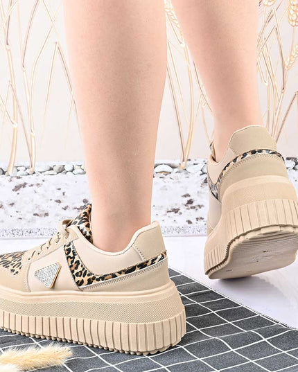 Pantofi Sport De Dama,Din Piele Ecologica,D1431,Kaki