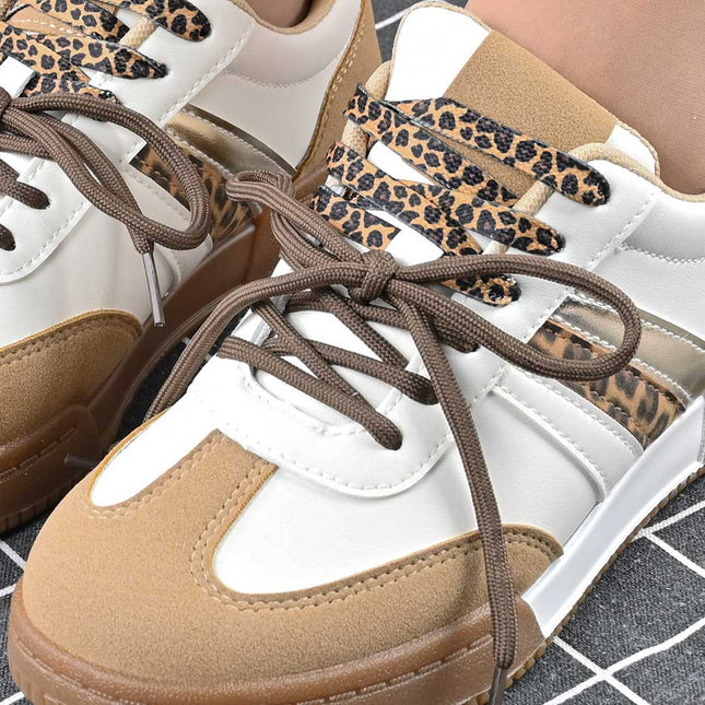Pantofi sport de dama,Din piele Ecologica Intoarsa,D1426,Bej